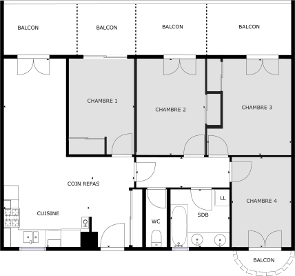Plan des chambres